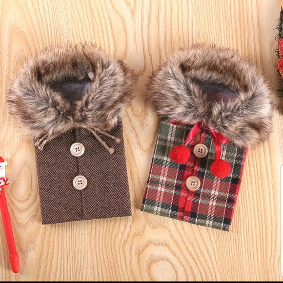 🌲LAST FEW!!!🌲Fur Christmas Winter Bottle Cover - Picture 4 of 8